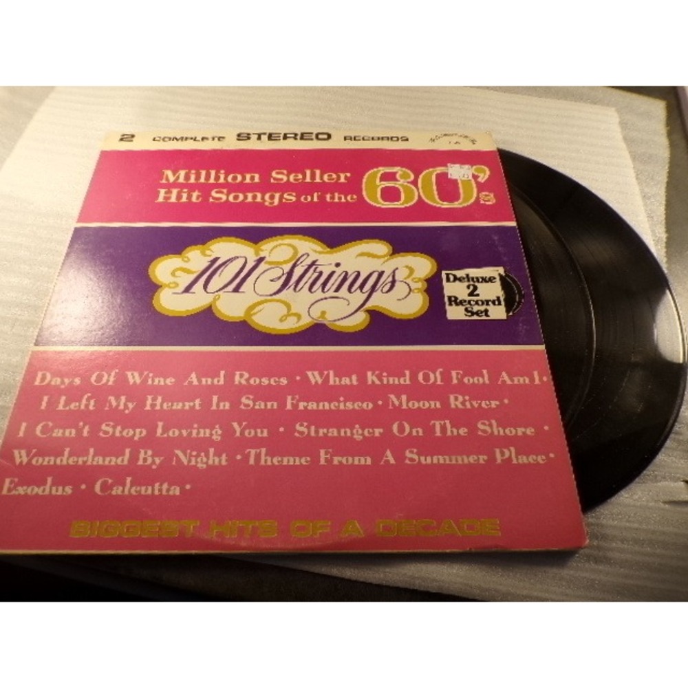 101 Strings Million Seller Hit Songs of the 50s 60s Deluxe 2 Record Set Vinyl LP
